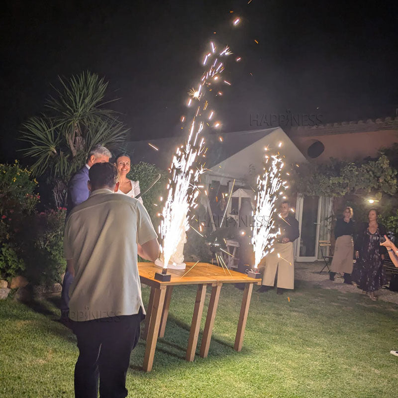 New 8 Cues Cold Spark Machine Wedding Stage Fireworks Powered by AA Battery Cold Fireworks Firing System
