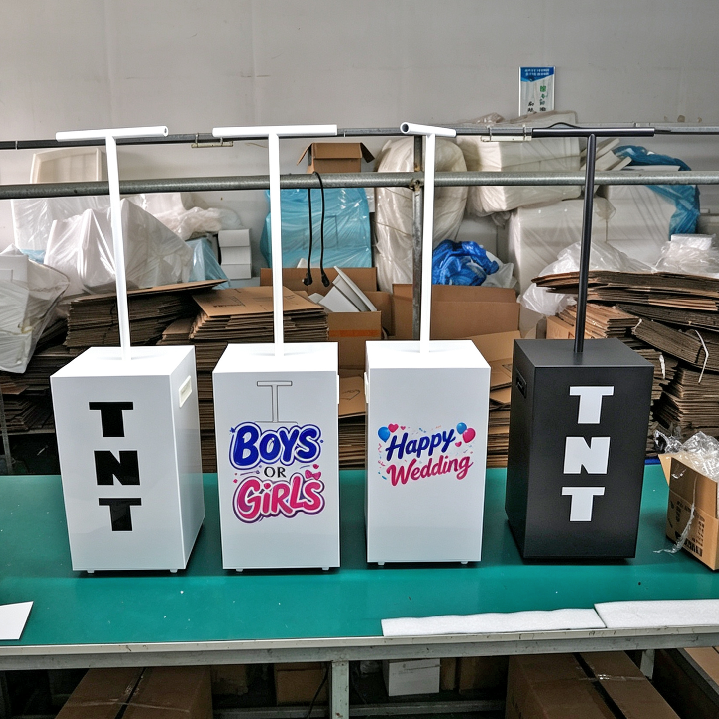 TNT Gender Reveal Confetti Machine for Baby Shower Girl Boy Party Decoration