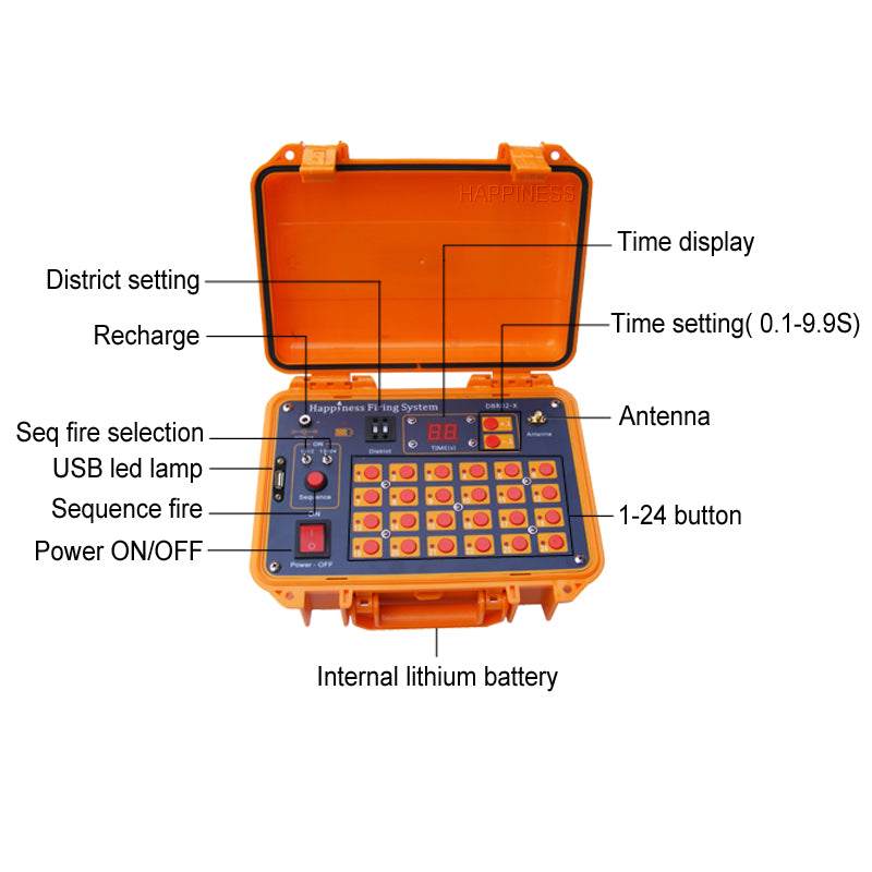 Happiness DBR02 24/48/72/96/240 Cues Remote Wire Control Pyrotechnic Ignition Fireworks Firing Systems
